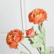 Bộ 1/4 bó hoa hồng Austin giả, kết hợp với hoa mẫu đơn giả thân dài, thích hợp trang trí bình hoa tại nhà, văn phòng, đám cưới, lễ đính hôn, kỷ niệm, Ngày của Mẹ, sinh nhật và các dịp khác. - 3 cây mẫu đơn - Xem 9