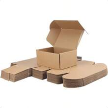PHAREGE 9x6x4 Inch Gift Shipping Boxes Bulk 25 Pack Brown Tab Lock Tuck Top Mailing Boxes For Packaging Small Business Small Cardboard Mailer Boxes For Wrapping Present-0166 - 棕色 - 查看 1