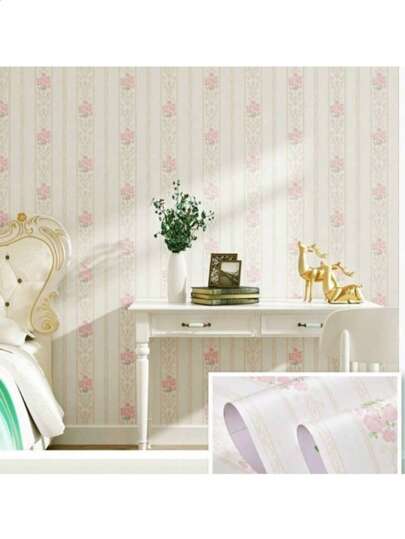 1 rulle förtjockade randiga självhäftande väggdekorationsklistermärken för vardagsrum och sovrum TV-bakgrundsvägg vattentät och fukttät avtorkningsbar tapet tapet väggklistermärken rumsdekor