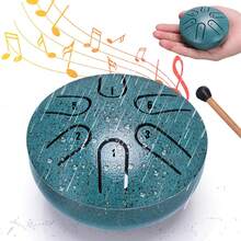 Rain Drum For Outside Garden - 3 Inches 6 Notes Steel Tongue Drum Waterproof Rain Chime For Garden Instrument, Mini Hand Drum Outdoor - Multicolor - View 12