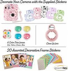 Fujifilm Instax Mini 12 Instant Camera + Quality Photo Value Bundle, Case, Decoration Stickers, Frames, Photo Album (Blossom Pink) - Blossom Pink - View 5