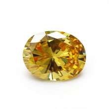 1 pieza Bisel ovalado de piedra preciosa para joyería DIY, cabujón de circonita dorada - Amarillo Oro - Ver 1