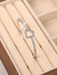 Fashion Charming Girl Heart Bangle Shinny Rhinestone Bracelet For Gift Party Accessory - Fashion Heart Bracelet - View 22
