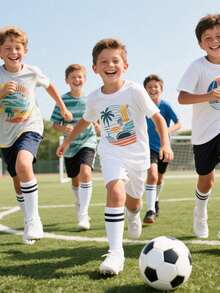 5双装儿童足球袜条纹长款运动袜，适合男孩女孩青少年跑步、训练、橄榄球、曲棍球等运动，是返校礼物、感恩节/圣诞节的理想选择。（黑色/白色/粉色/玫红色/条纹款） - 彩色 - 查看 6