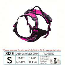 Arnés para perros, arnés para mascotas sin tirón con 2 clips para correa, chaleco acolchado suave ajustable para perros, chaleco reflectante Oxford sin ahogo con asa de control fácil para perros grandes - El chaleco y la cuerda no son un conjunto y deben comprarse por separado