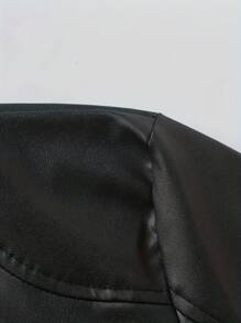 Men's Motorcycle Jacket, Urban Casual Stand Collar PU Leather Coat , Fall Winter