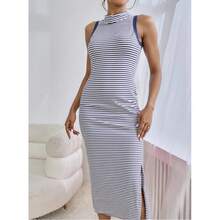 Women Long Dresses - Navy Blue - View 2