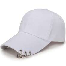 1 Mũ bóng chày Unisex trơn màu, dây đeo ba vòng phong cách Hàn Quốc, mũ snapback cho cặp đôi dã ngoại, lý tưởng cho mùa xuân và mùa hè - mũ bóng chày - Xem 7