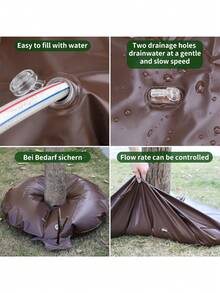 2 Extra Large PVC Watering Bags, 10/15 Gallon Capacity, Slow Release Automatic Plant Watering With Sunscreen And Moisturizing Function, Suitable For Gardens, Orchards And Forests - A - View 5