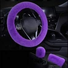 Coprivolante in morbido pile antighiaccio e caldo, adatto per volante da 15 pollici, coprifreno a mano, coprileva cambio, accessori per interni auto a trasmissione manuale, unisex per l'inverno