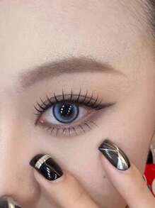 10 件韩国女团卡通湿妆自然逼真浓密锥形假睫毛 - 自然纖長款 - 查看 11