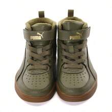 Puma Rebound Mid-Top Hook And Loop Lace-Up Sports Casual Shoes For Kids, Children Athletic Sneakers 38824402