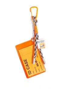 1pc Y2K Candy-Color PVC Clear Card Holder – Transparent Bus / Meal / Access Pass Case With Holographic Hanging Charm Jelly Bag Accessory Back-To-School & Streetwear 2025 For Women Money Wallet Mini Wallet Purse Wallet School Supplies Card Wallet