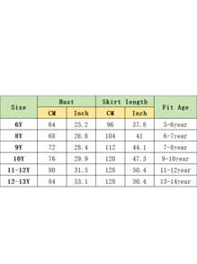Girls' Elegant Bowknot Princess Dress, Suitable For Holiday Party And Formal Occasions (Please Refer To The Size Chart In The Product Details To Select The Appropriate Size)