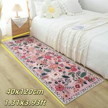 Entreemat met bloemenmotief in Boheemse stijl - antislip, waterabsorberend, binnen- en buitengebruik, decoratie voor entree, slaapkamer, keuken, gang, machinewasbaar, 61 x 180 cm