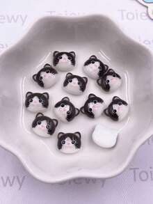 20 chiếc nhựa hỗn hợp Kawaii sơn nhiều màu mèo mini nghệ thuật mặt phẳng đá hoạt hình sổ lưu niệm tự làm đồ trang sức phụ kiện trang trí thủ công - Hỗn hợp ngẫu nhiên 2 - Xem 6