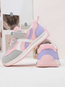 儿童休闲运动鞋，新款透气女童跑步鞋，男童防滑软底运动鞋，春夏秋季 - 粉色 - 查看 4