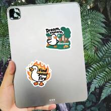 4/2 件“梦想、探索、发现”“找到你的火焰”，乙烯基贴纸，哑光饰面，自粘，一次性使用，适用于水瓶、玻璃杯、笔记本电脑、帽子、手机壳 - 不对称形状，多功能表面应用