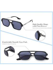 Colored Lens Glasses. New Model Sunglasses, 100% UV Protection. - 深灰色 - 查看 4