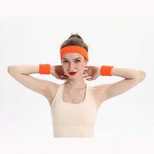 Bộ 3 món băng đeo cổ tay và băng đô thể thao - Bộ băng đeo cổ tay và băng đô unisex, phù hợp cho tập luyện, lễ hội Halloween và các dịp khác, thích hợp cho trang phục mùa hè. - Nhiều màu - Xem 6