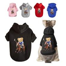 Diseño de moda Sudadera con capucha para perros Ropa de invierno para mascotas Ropa para perros Chihuahua Disfraces suaves para cachorros Lavable a máquina