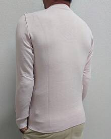 Men's Cold Weather Blouse | Men's Knitted Sweater | Winter Knitted Wool Pullover Long Sleeve V-Neck - 淺粉色 - 查看 10