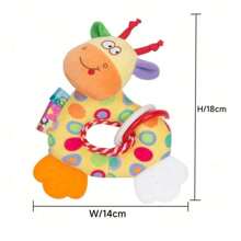 Giraffe Plush Doll & O-Shaped Teether Combo, Adorable Baby Teething Doll, Newborn Stuffed Animal Doll For 0-12 Months Baby, Baby Dolls 12 Months, Dolls Baby, Dolls For Babies