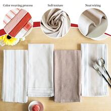 4pcs/Set Assorted Rectangular (17.72*25.59inch) Kitchen Towel Set, Soft Absorbent Dish Cloth, Cleaning Rags, Tea Towels, Ribbon Packaging, Suitable As Thanksgiving Gift, Farmhouse Kitchen Decor