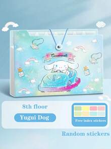 1pc Cartoon Sanrio Character File Folder, 8-Layer Large Capacity A4 Document Organizer, Elementary Student Paper Holder, Transparent Insert Page Data Bag, High-Quality Children File Folder - Multicolor - View 11