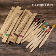 Bamboo Toothbrush - Ultra Soft Bristles Suitable For Sensitive Teeth & Gums, Wooden Handle For Deep Oral Cleaning At Home - Khaki - View 15