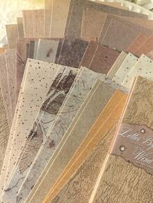 1 Pack Of 50 Sheets Lightweight Vintage Decorative Paper, Natural Texture For Scrapbooking, Journaling, Background - one-size - View 5