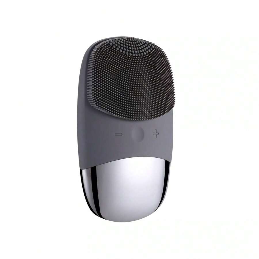3-Color Optional 3-In-1 Electric Cleaning Brush, USB Charging Silicone Massage, Blackhead And Keratin Removal Home Beauty Device - 灰色 - 查看 1
