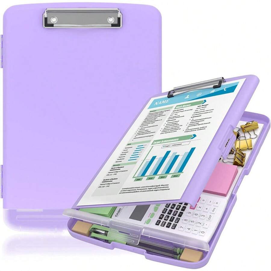 Carpeta Portapapeles Papeleta Almacena Tabla Clip Carta - Púrpura malva - Ver 1