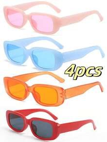 1 Pair, 7 Pairs, 4 Pairs, 20 Pairs, 18 Pairs Unisex Square Colorful Fashion Eyeglasses, Casual For Beach, Party, All Seasons - Multicolor - View 8