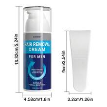 AUOSBNK 芦荟脱毛膏，男士须后油，刮毛脱毛，舒缓剃须后肌肤，夏季海滩必备，适用于手臂、腿部、胡须和身体，生日礼物，适合所有人群-100G - 藍色 - 查看 5