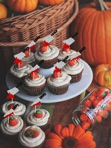 1/12/24 Stück Horror Halloween Cupcake Topper mit Glitzer, gruselige Blutmesser Cupcake Picks für Halloween Themen-Geburtstagsfeiern, Kuchen Dekorationen und Zubehör