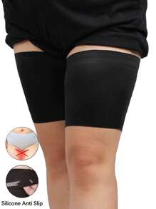 2 bucăți de mâneci pentru coapsă din silicon antiderapante și antifricțiune pentru femei, cu croială elastică pentru a preveni rostogolirea, rezolvând problemele de frecare a coapsei!