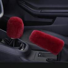 Coprivolante in morbido pile antighiaccio e caldo, adatto per volante da 15 pollici, coprifreno a mano, coprileva cambio, accessori per interni auto a trasmissione manuale, unisex per l'inverno