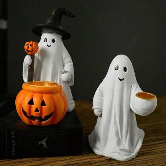 1 stuk Halloween pompoen heks spookdecoratie, leuke tuinfotografie prop, pompoen hars ornament