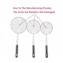 1 Cái, Rây lọc chiên bằng thép không gỉ bền và thiết thực, Dụng cụ chiên nhà bếp, Có thể dùng làm rây lọc, Phụ kiện nhà bếp, Quà tặng dụng cụ nhà bếp không thể thiếu cho đầu bếp tại gia, Lưu trữ tiết kiệm không gian cho dụng cụ sắp xếp nhà bếp - Bạc - Xem 9