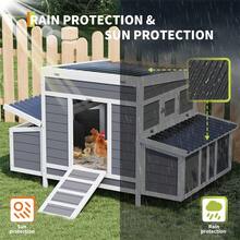Wooden Chick-En-Coop, Large Chick-En-Coop For 4-6 Chickens, With 2 Sides Large Nesting Boxes, Outdoor Poultry Cage Rabbit Cage With Ramps & Tray, 54.41" X 34.49" X 34.05" - 54.4"L x 34.4"W x 34"H - 查看 5