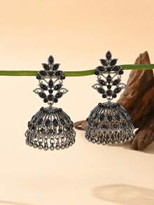 1 Pair Elegant Rhinestone Bohemian Style Earrings, Suitable For Women's Daily And Party Wear