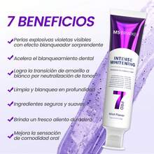 Ceelike Pasta dental con nanohidroxiapatita MSDRWIKEY, remineraliza eficazmente, set de probióticos, cuidado bucal, esencial para la familia - Gris+Morado - Ver 9