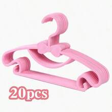 40个塑料蝴蝶结衣架夹，新生儿衣架。防滑超薄婴儿/幼儿衣物收纳盒 - 彩色 - 查看 17