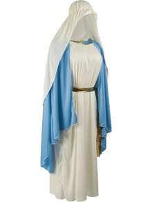 1pc Virgin Mary Costume Adult Robe For Women Easter Halloween Cosplay - 白色 - 查看 2