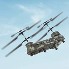 RC Helicopter, 2.4GHz Military Remote Control Helicopter, 3.5 Channel RC Airplane For Kid, 20 Mins Flight Time, One-Key Take Off/Landing & LED Lights, Flying Plane Toys For Kids Ages 8 And Up - màu xanh lá - Xem 9