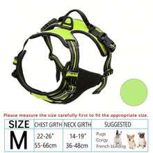 Arnés para perros, arnés para mascotas sin tirón con 2 clips para correa, chaleco acolchado suave ajustable para perros, chaleco reflectante Oxford sin ahogo con asa de control fácil para perros grandes - El chaleco y la cuerda no son un conjunto y deben comprarse por separado