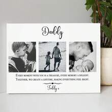 1PC Personalised Photo Print, Dad Daddy, Father's Day, Stocking Filler, Christmas Gift. New Dad,Canvas Wall Art,Room Decoration Stuff,Suit For Bathroom Decor,Living Room Decor,Bedroom Decor,Optional Frame - Multicolor - View 9