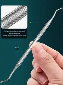 Professional Stainless Steel Ingrown Toenail Lifter - Ergonomic Curved Nail Spoon For Easy Dirt Removal, Non-Slip Grip, Deep Cleaning Pedicure Tool For Healthy Feet And Hands