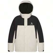 CAMEL CROWN Chaqueta para hombre de trabajo al aire libre, de algodón para montañismo - Gris avena negro fantasma - Ver 1